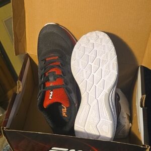 Fila Black and Red Athletic Shoes Modern Design